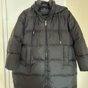Zara water and wind protective hooded down coat